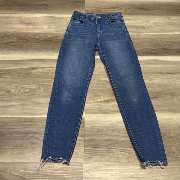 🏁 American Eagle Outfitters Curvy Hi-Rise Jegging - Blue size 0 - Picture 1 of 11